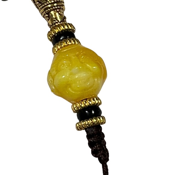 Tibetan Prayer Beads  Buddha Face Stone Red Coral/Turquoise Accents Handmade - Picture 6 of 6